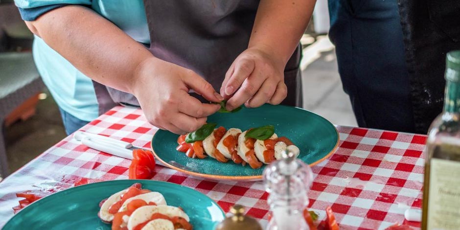 Cours de cuisine à Sorrente.