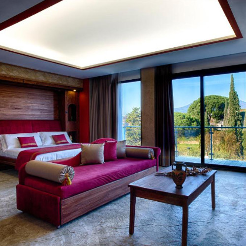 Chambre de luxe avec balcon et vue sur le Vésuve, Hôtel del Sole.